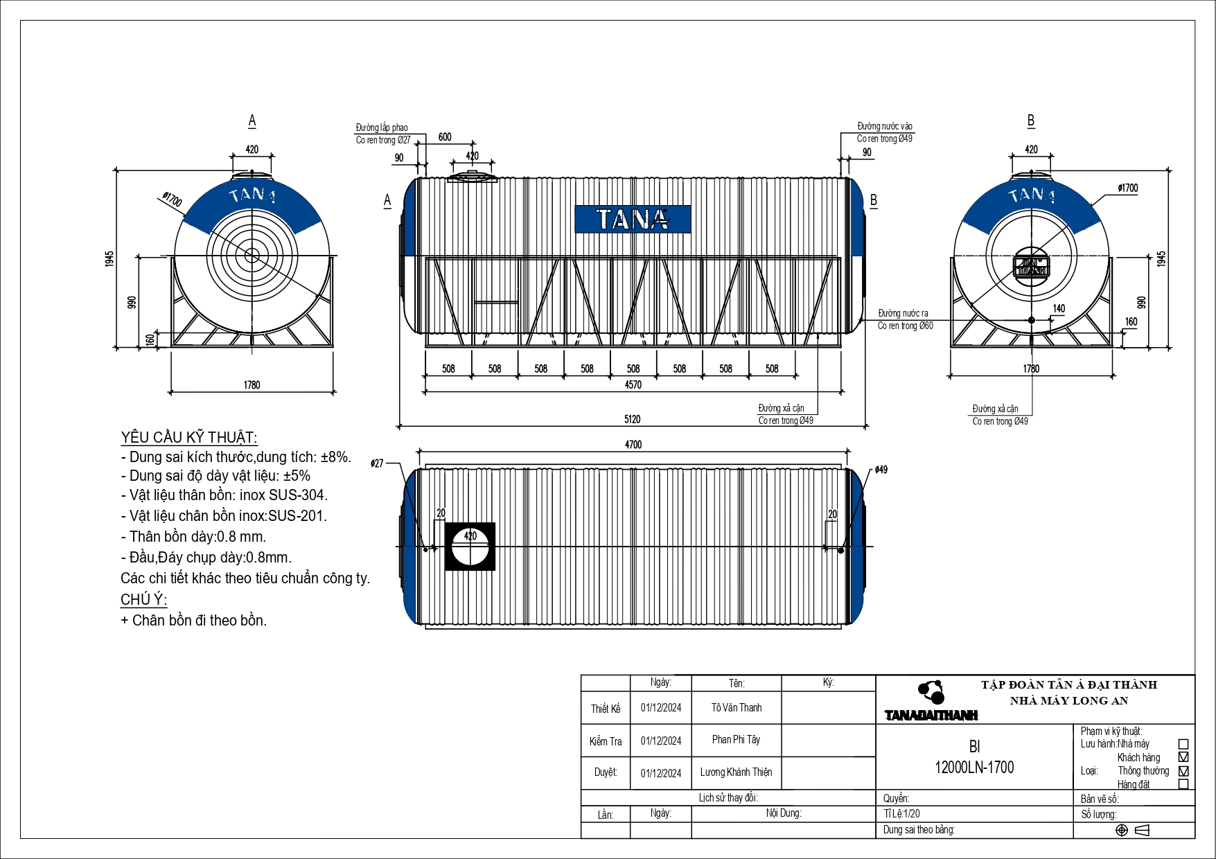 ban ve bon nuoc inox tan a 12m3 ngang